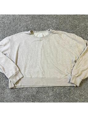 Yogalicious Women's Cream Cropped Sweatshirt size Large